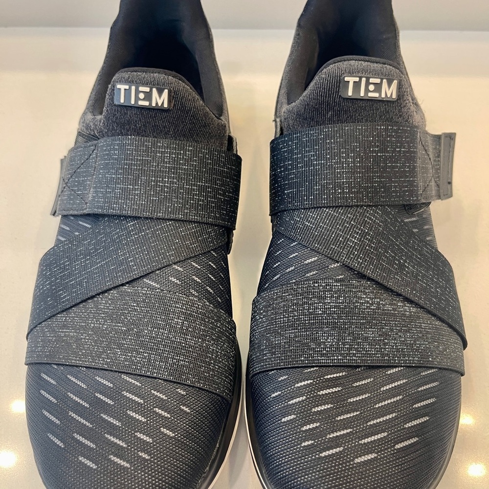 TIEM Women's Black Athletic Slip-On Sneakers